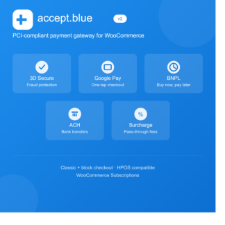 accept.blue v2 payment gateway for WooCommerce