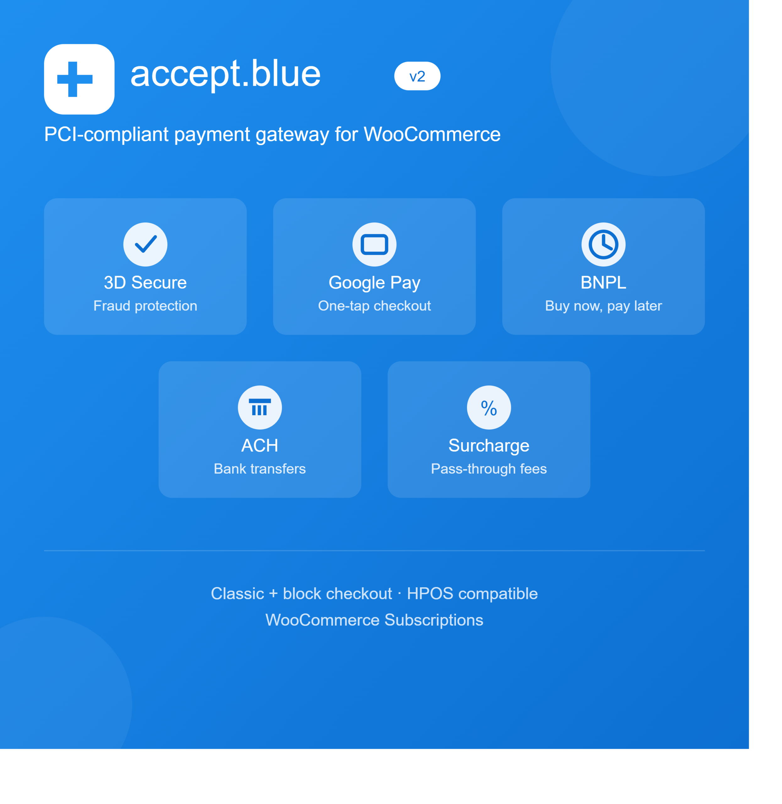 accept.blue v2 payment gateway for WooCommerce
