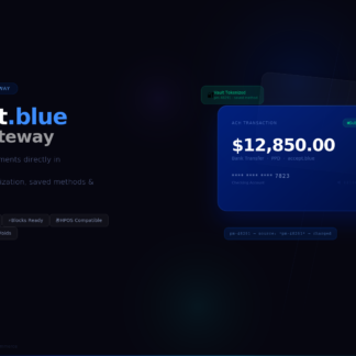 Accept.Blue ACH (eCheck) Gateway for WooCommerce