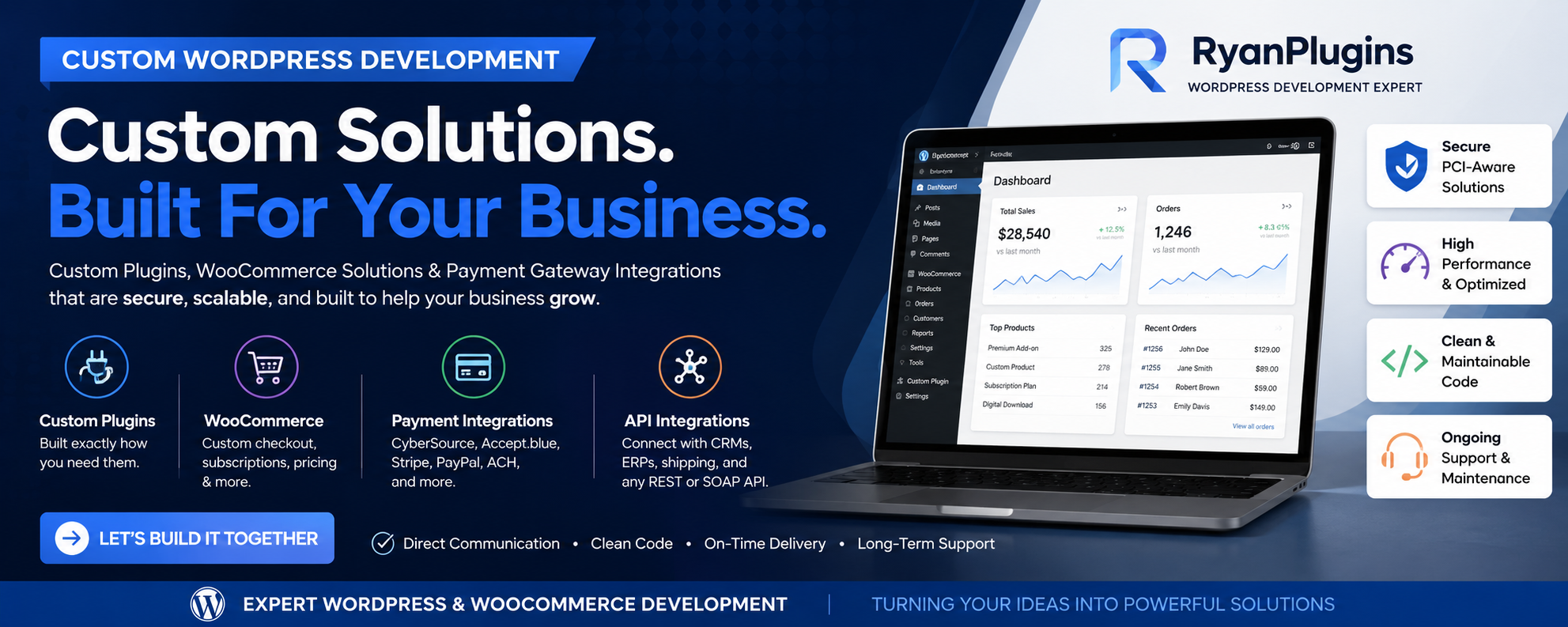 Custom WordPress & WooCommerce Development | RyanPlugins