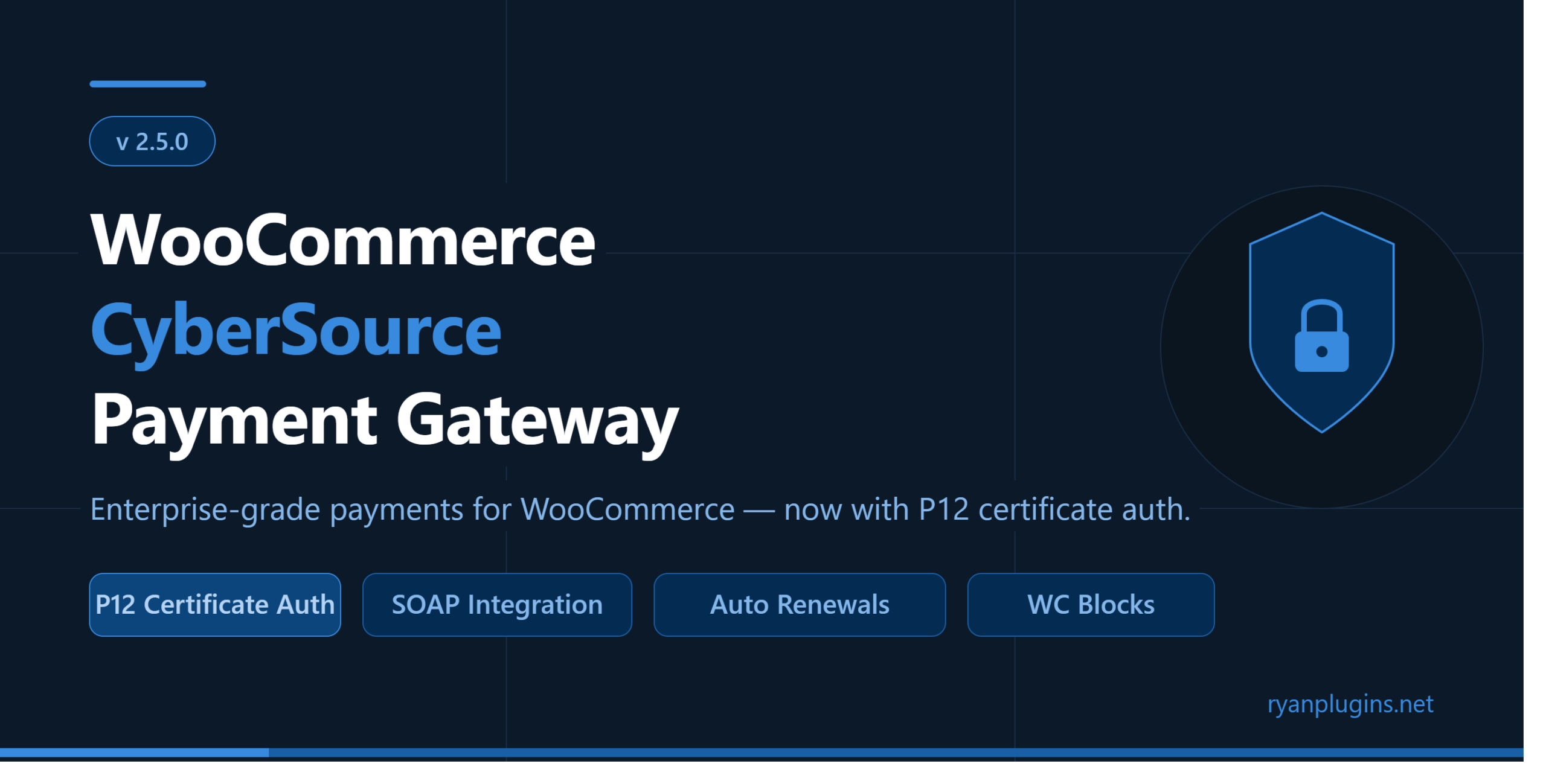WooCommerce CyberSource Payment Gateway v2.5 P12 authentication and SOAP integration