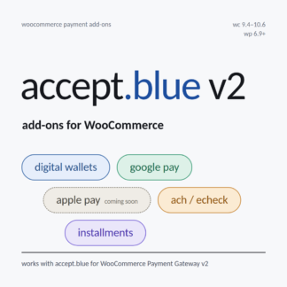 WooCommerce accept.blue v2 Premium Addons