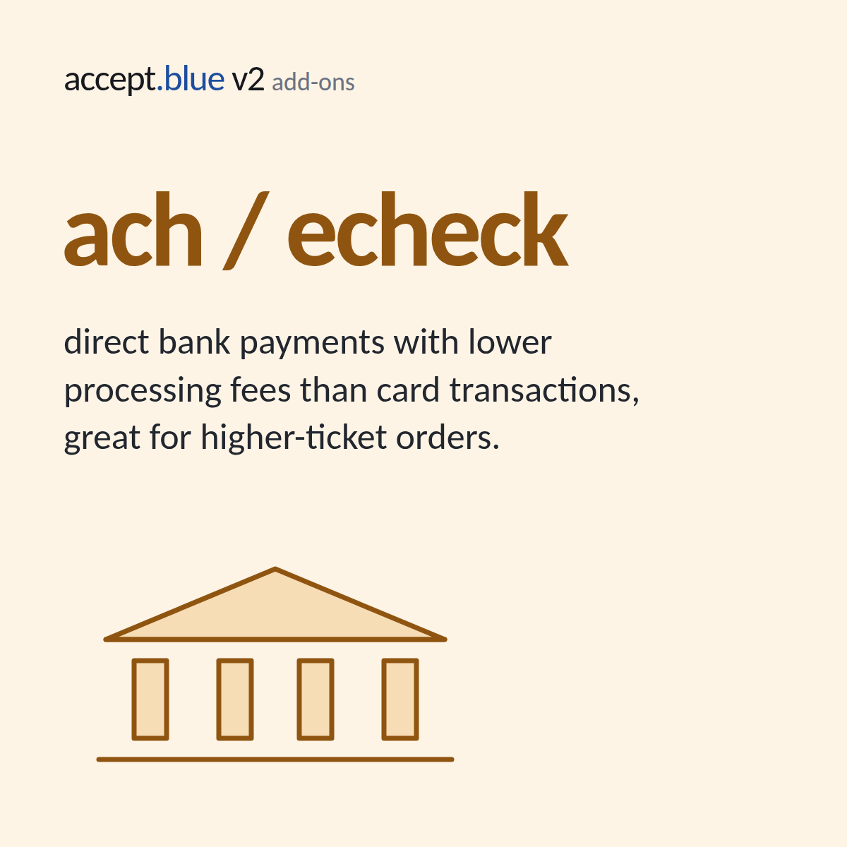accept.blue v2 Premium Addons: ach / echeck