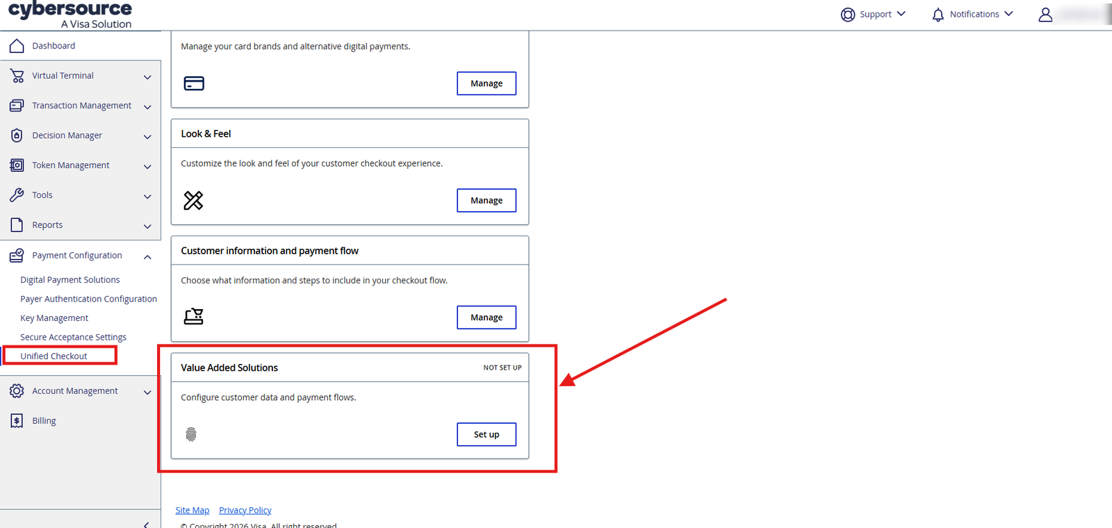 Device fingerprinting activation screen