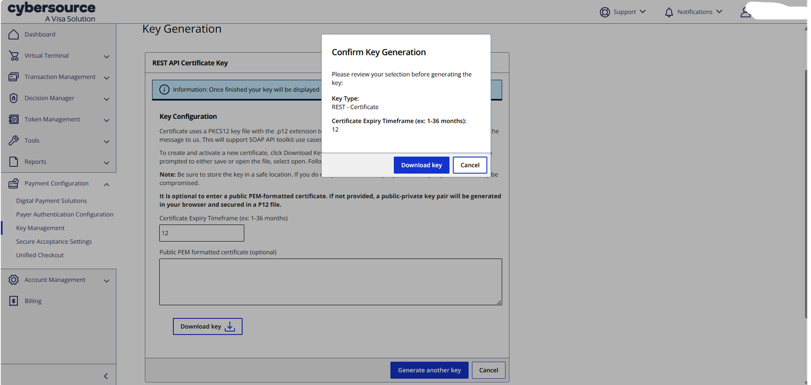 Downloading the REST certificate file