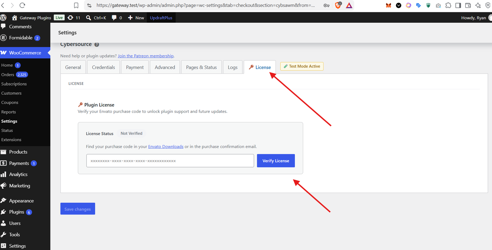 Confirming the license key is active