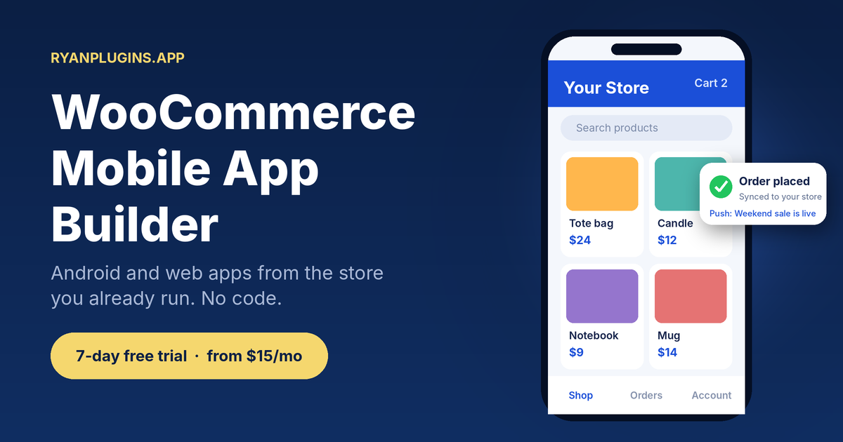 WooCommerce Mobile App Builder